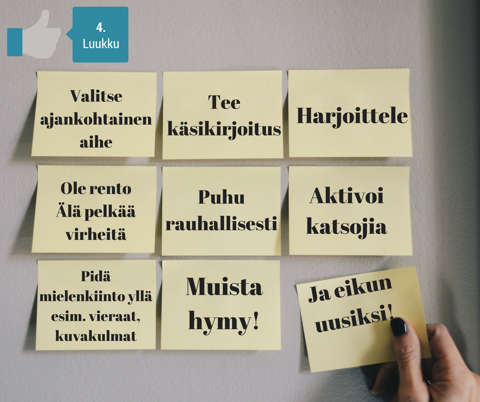 Livelähetykseen vinkkejä