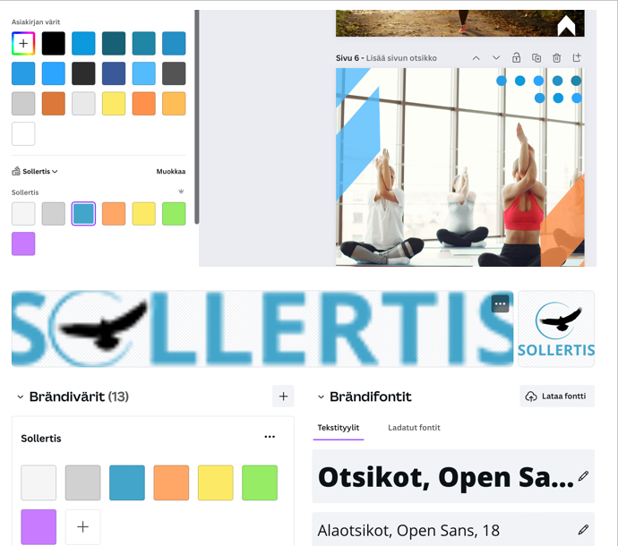 Canva brändikirjasto